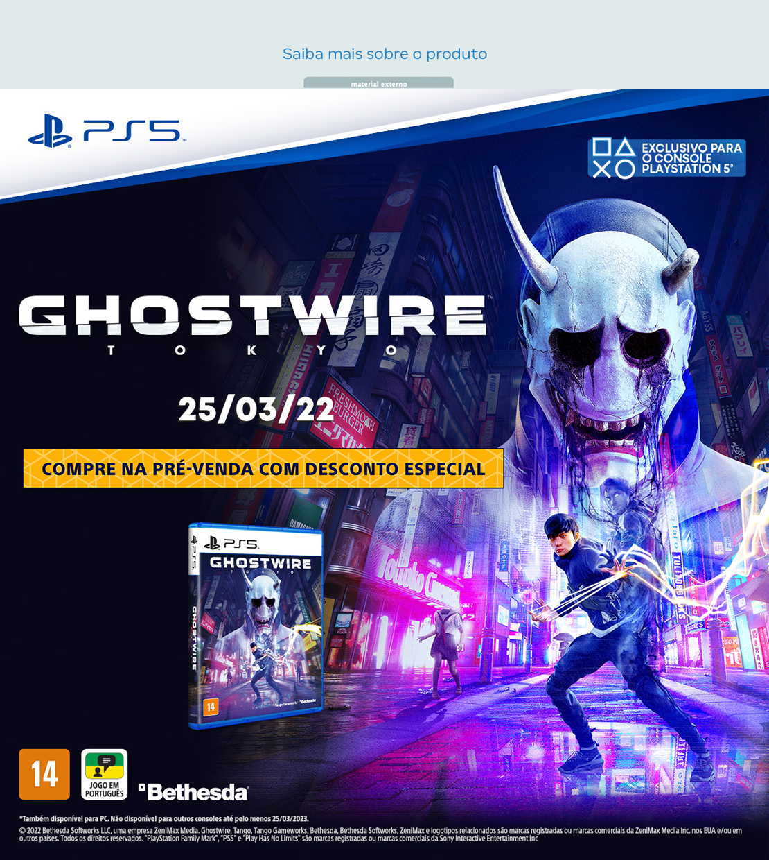 Jogo Sony PS5 Ghostwire Tokyo em Promocao - Primetek