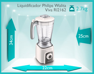 dimensões do liquidificador Viva