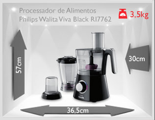 dimensões e peso do processador