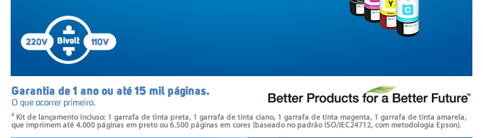 Garantia de 1 ano ou até 15 mil cópias