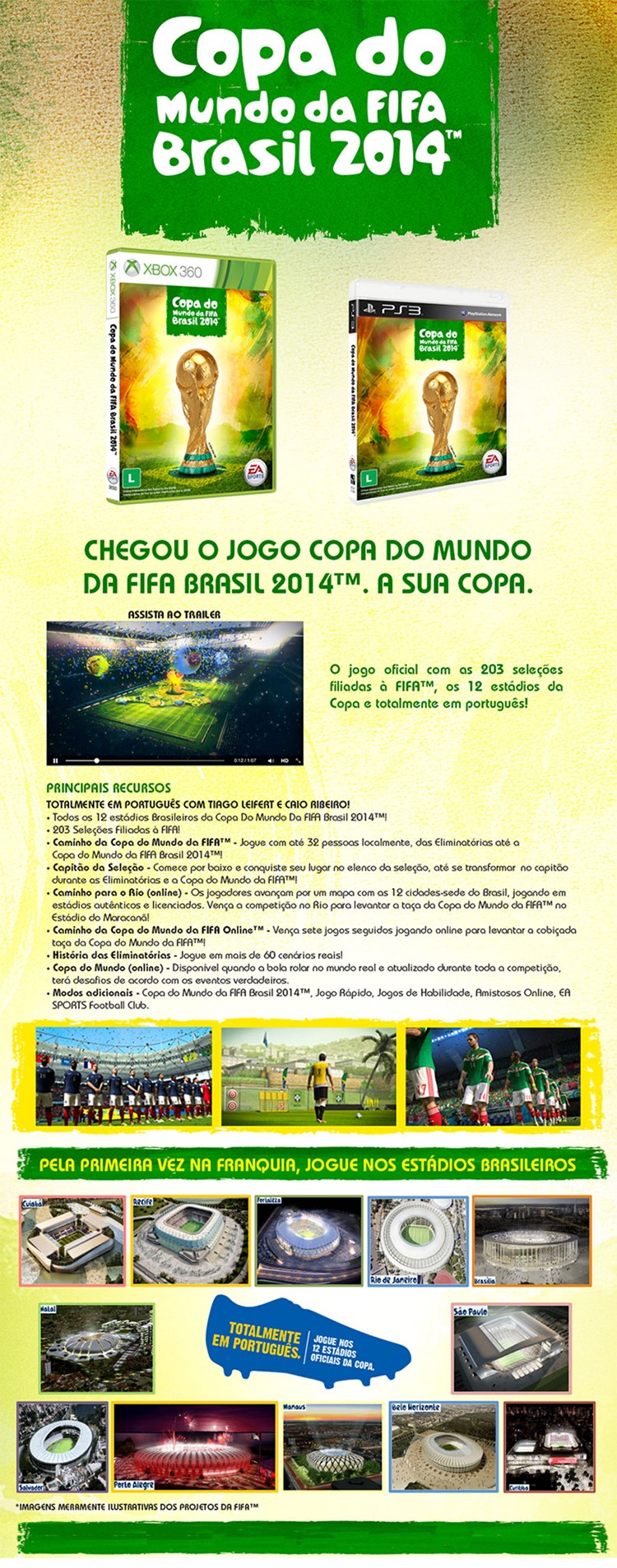 Jogo Copa do Mundo da FIFA Brasil 2014 - PS3