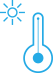 icone ilustrativo teste com altas temperaturas 