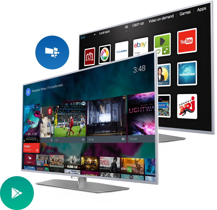 TVs com Google Play Store e Gallery Philips