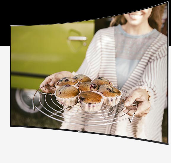 a photo of mom on SUHD TV from smartphone
