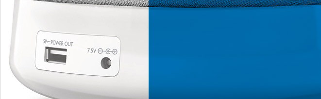 Entrada USB detalhe da entrada USB e energia do Dock Station Philips