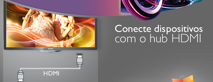 Conecte dispositivos com hub HDMI