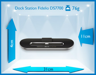 dimensões do Dock Station Fidelio DS7700