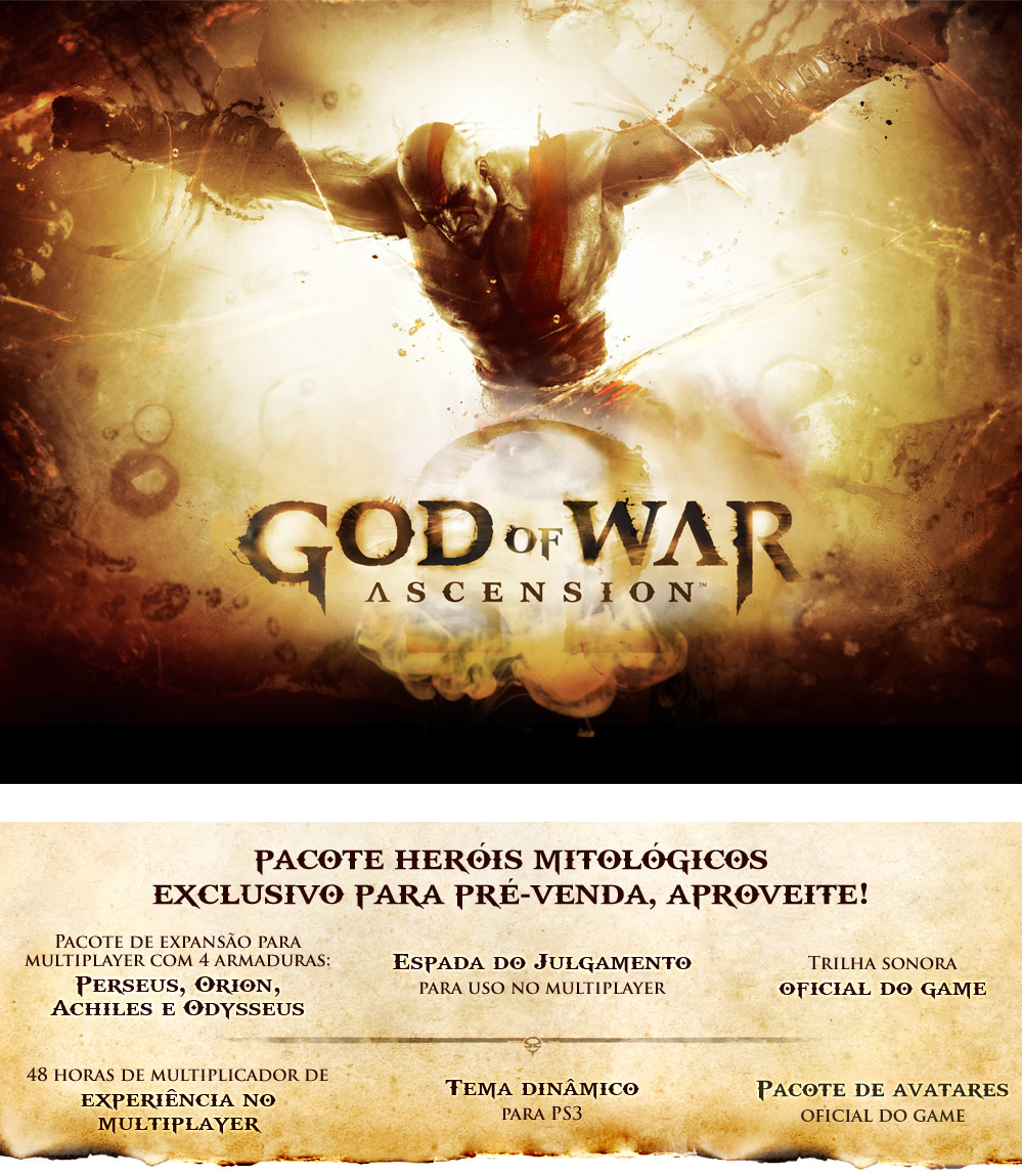 God of War: Ascension - Jogo PS3 Midia Fisica - Sony - Jogo God of War -  Magazine Luiza