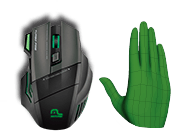 Design ergonômico mouse projetado com ergonomia voltada para melhor usuabilidade de destros