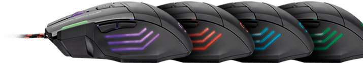 Warrior Mouse Gamer Colorido