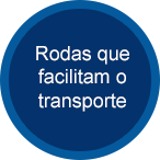 Rodas que facilitam o transporte Rodas que facilitam o transporte