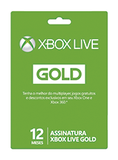 Cartão Xbox Live Gold
