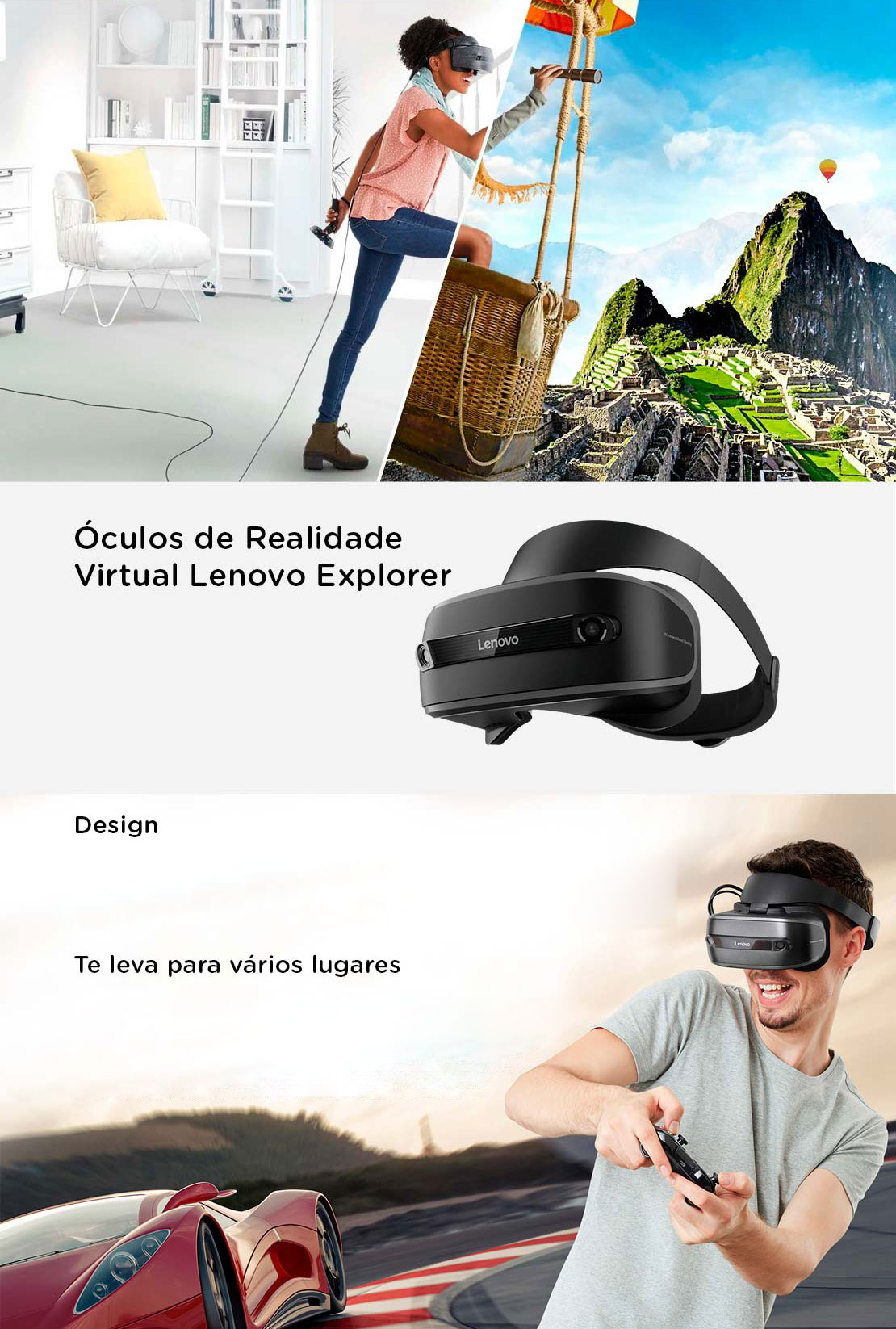 Recur Outdoor Go for a walk Óculos de Realidade Virtual Lenovo Explorer