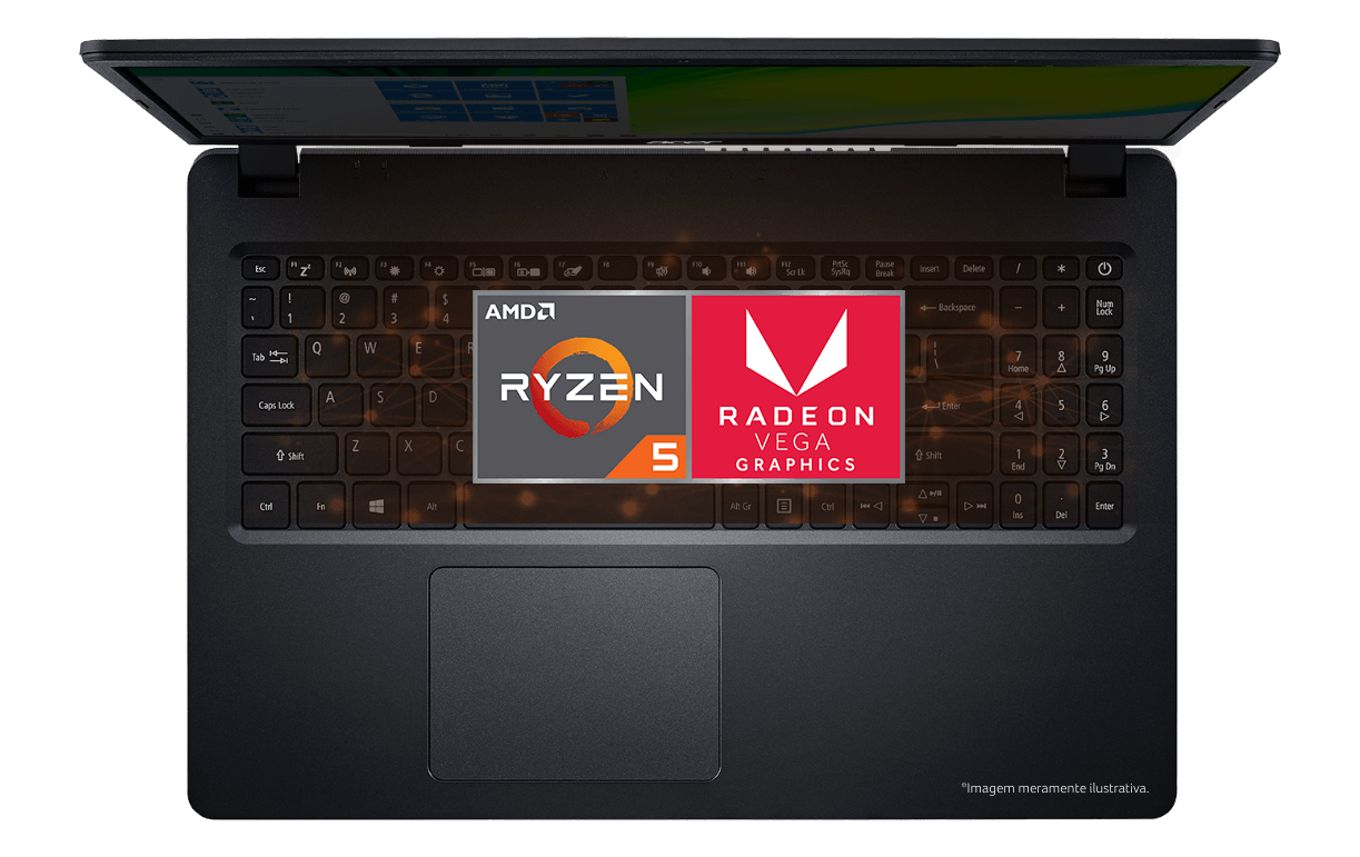 Notebook Acer Aspire 3 A315-42G-R8LU e selo Radeon™