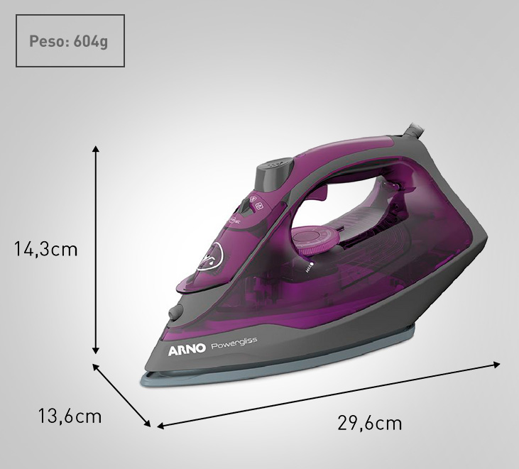 Design robusto e elegante. Altura: 14,3 cm. Largura: 29,6 cm. Profundidade: 13,6 cm. Peso: 604g.