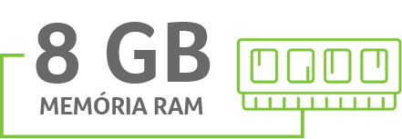 8GB de memória RAM