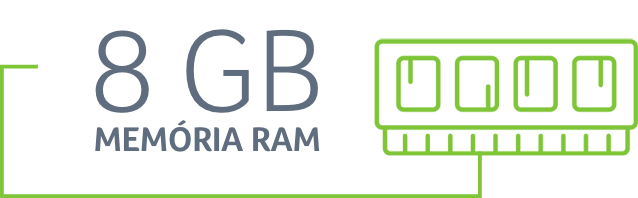 Ícone memória RAM de 8 GB