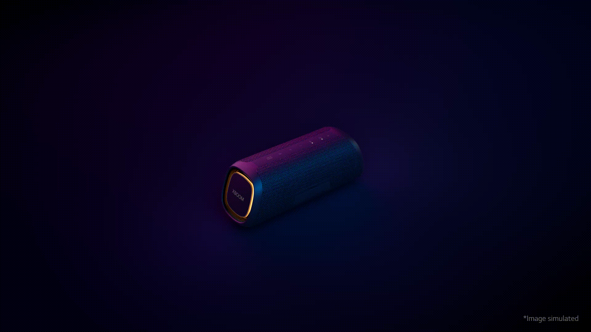 Video trazendo os principais detalhes da XBOOM Go, como suas cores violeta e azul e seus botões de operação