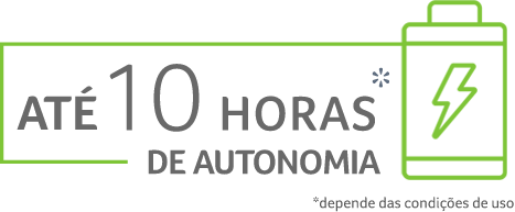 Ícone Até 8h de autonomia dependendo do uso