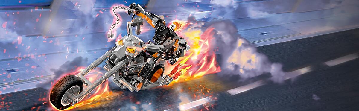 LEGO Robô Motoqueiro Fantasma e Moto Marvel