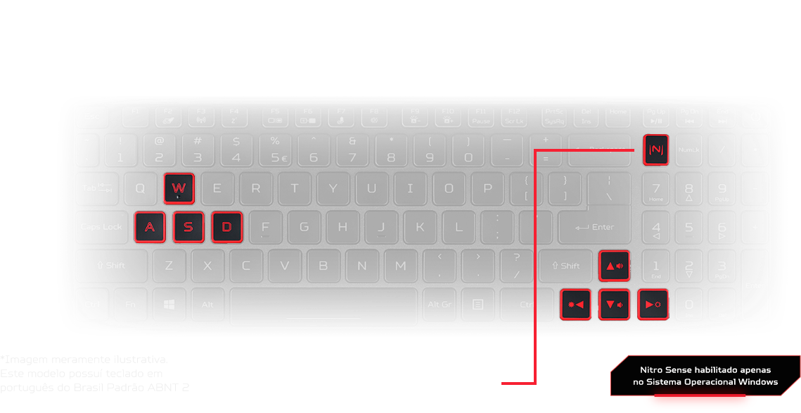 imagem teclado do notebook AN515-57-740K