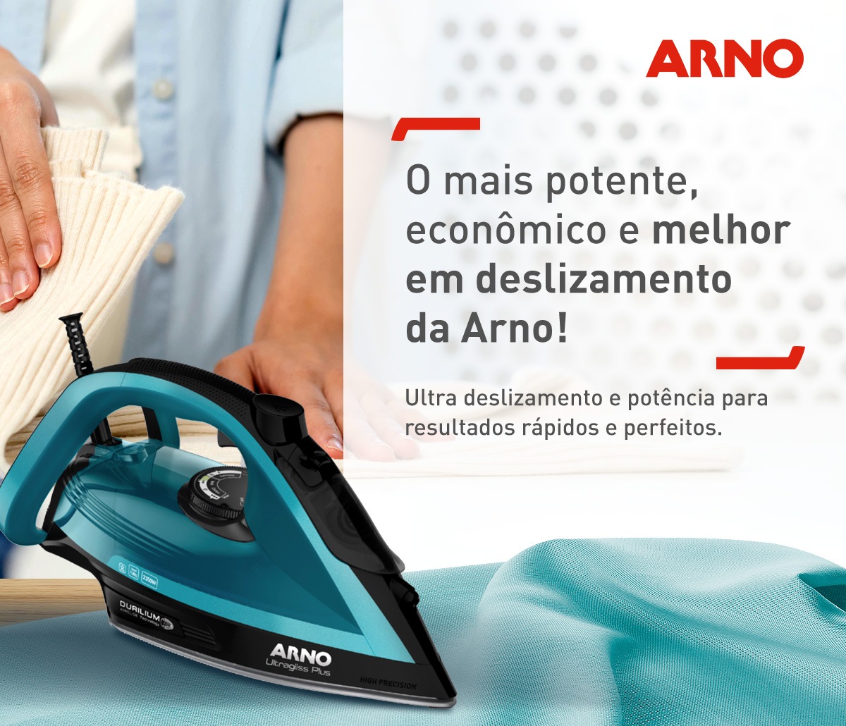 O mais potente, econômico e melhor em deslizamento da Arno! Ultra deslizamento e potência para resultados rápidos e perfeitos.