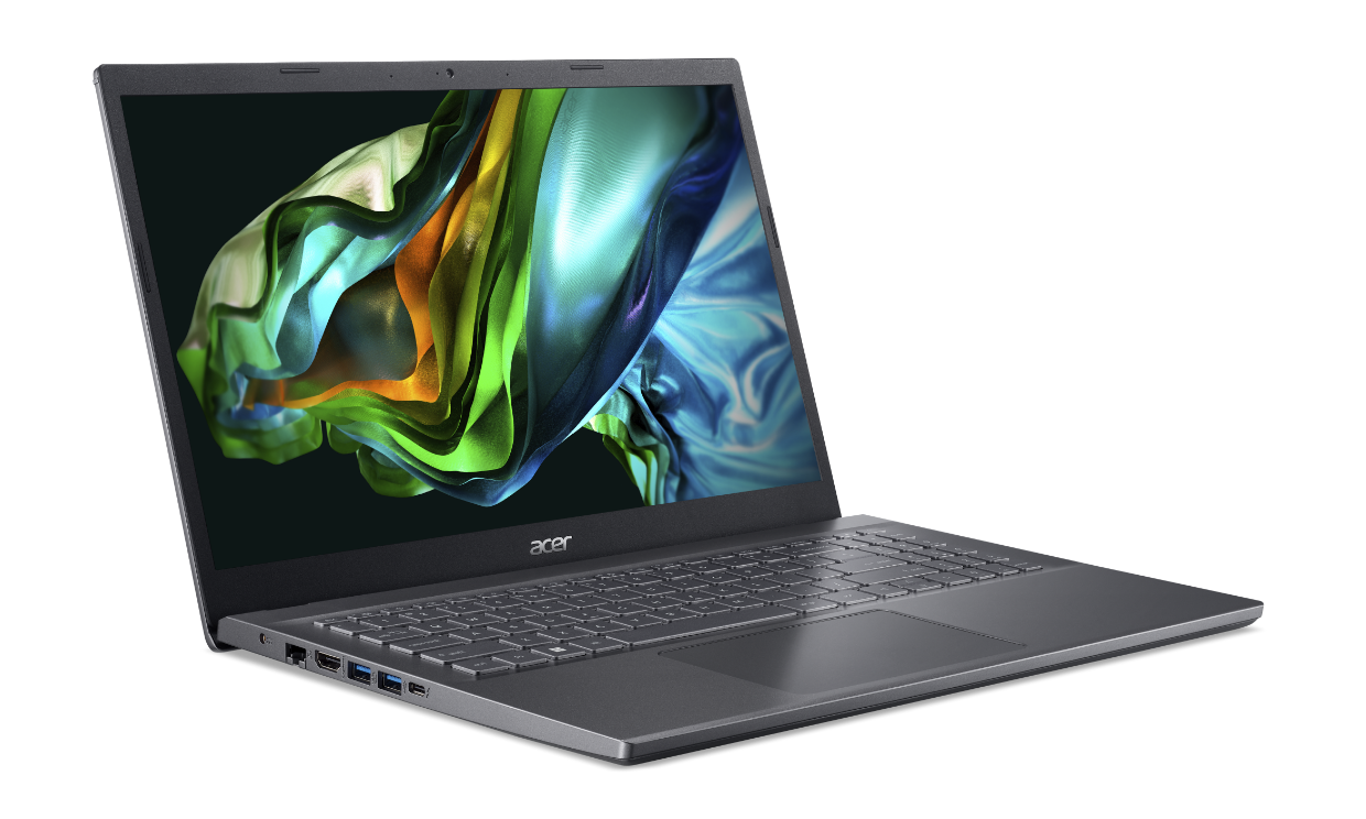 Notebook Acer Aspire 5 A514-54-385S inclinado para a direita