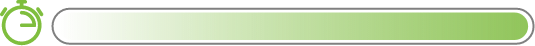 Ícone de um relógio verde com fundo transparente, à direita uma barra preenchida em verde.