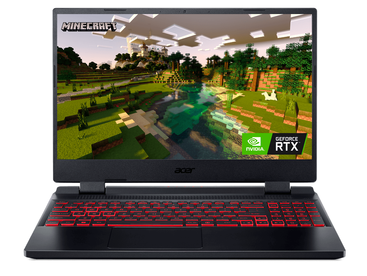 Acer Nitro exibindo imagem do jogo Minecraft