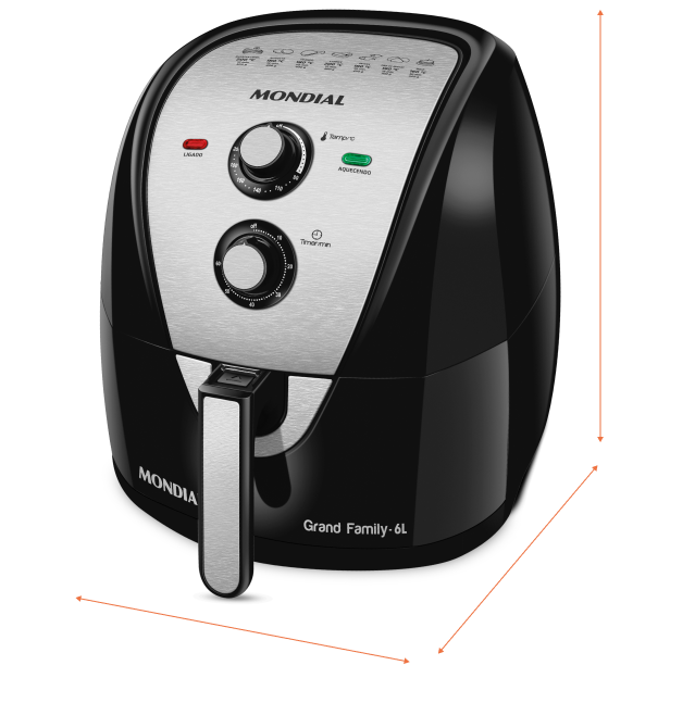 air fryer medidas