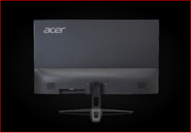 Monitor Acer visto de costas.