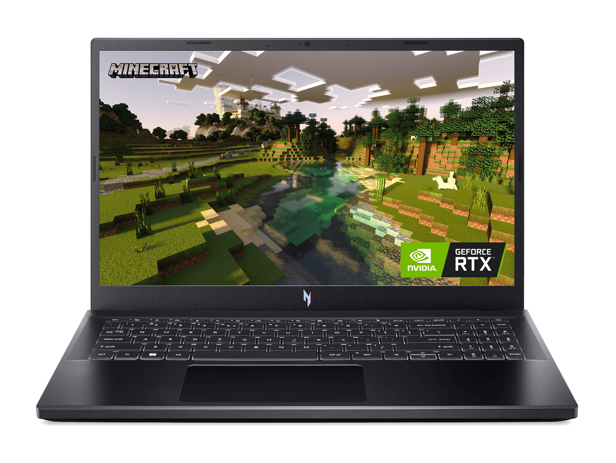 Acer Nitro exibindo imagem do jogo Minecraft