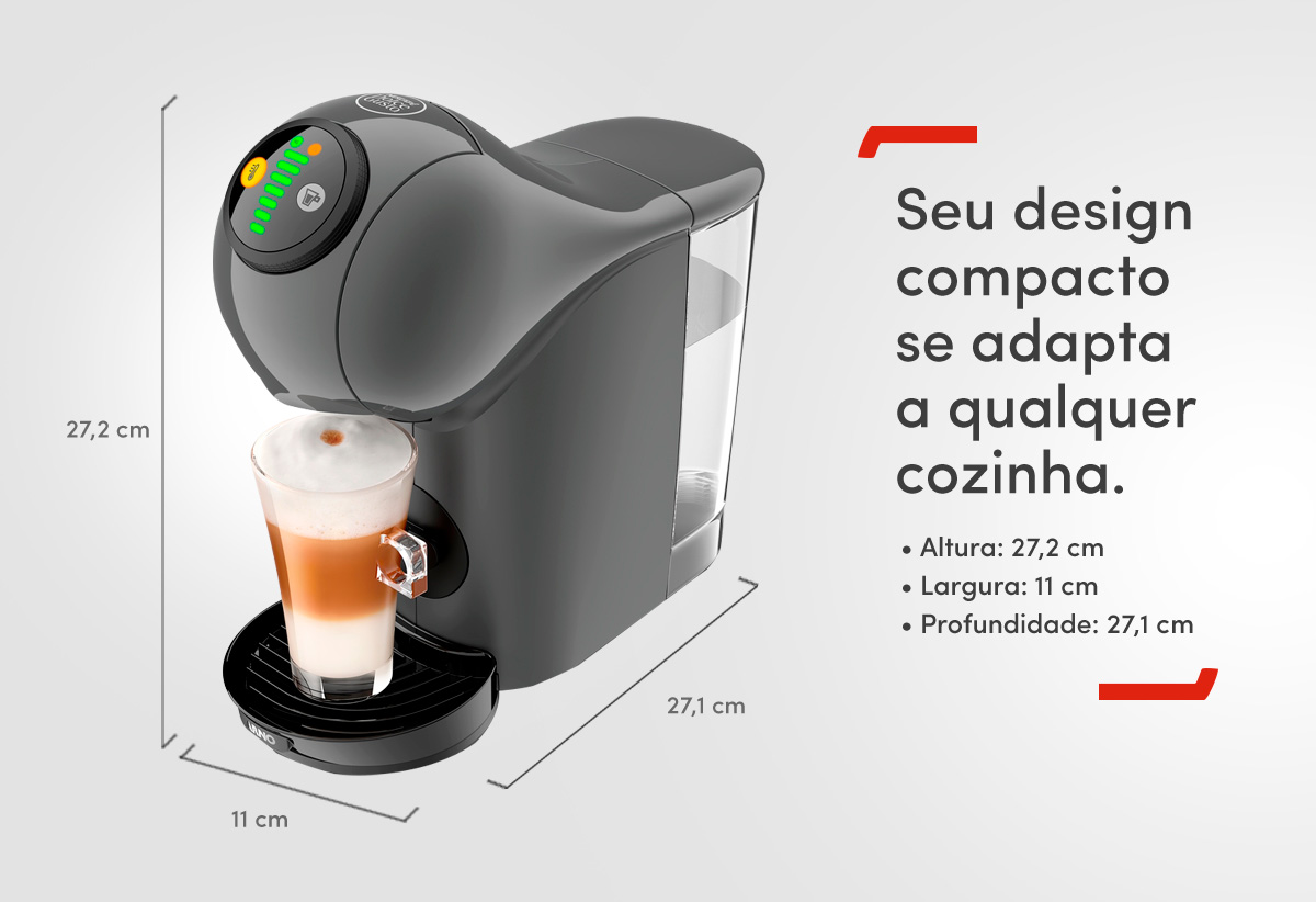 Seu design compacto se adapta a qualquer cozinha. Altura: 27,2 cm. Largura: 11 cm. Profundidade: 27,1 cm.