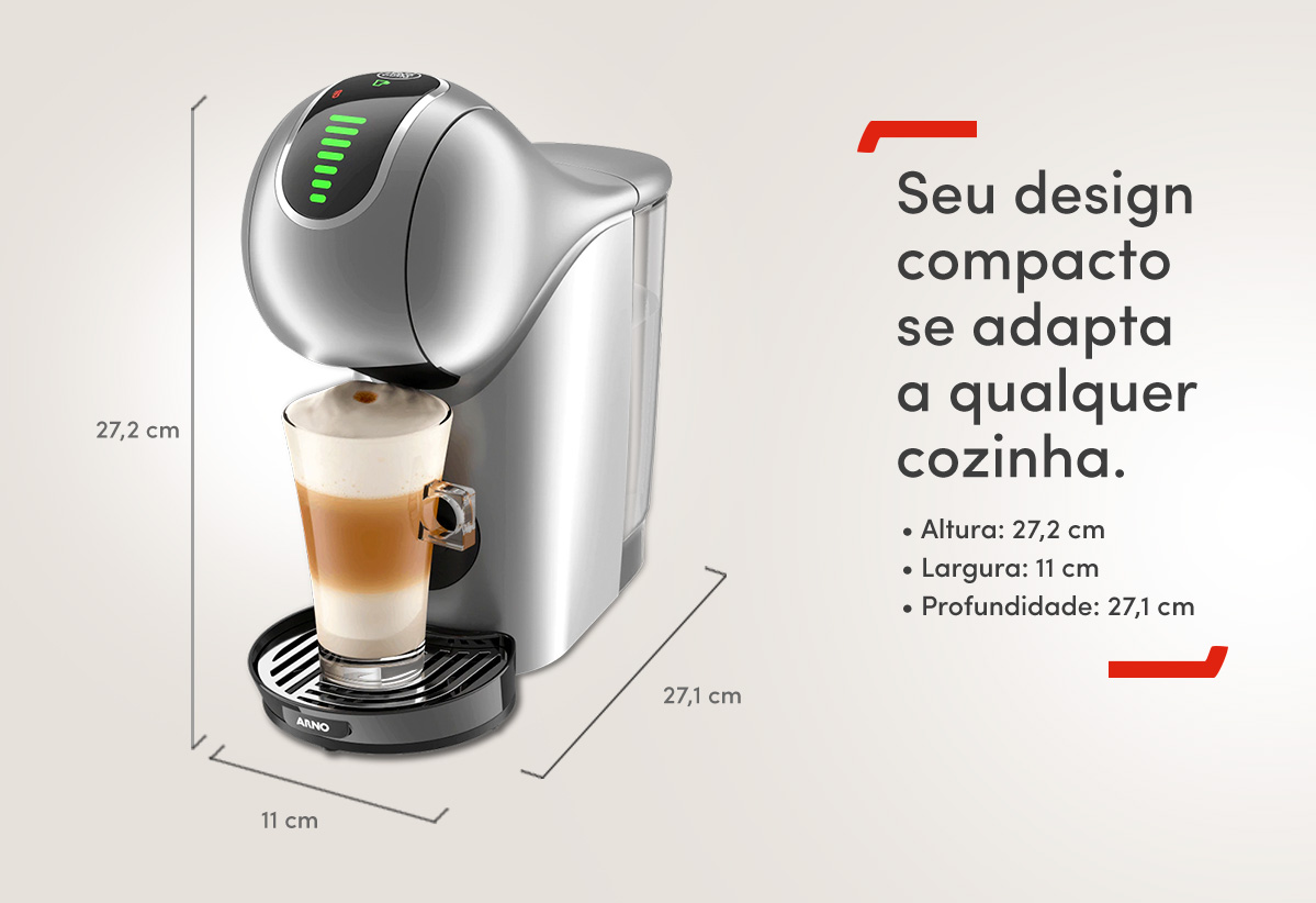 Seu design compacto se adapta a qualquer cozinha. Altura: 27,2 cm. Largura: 11 cm. Profundidade: 27,1 cm.