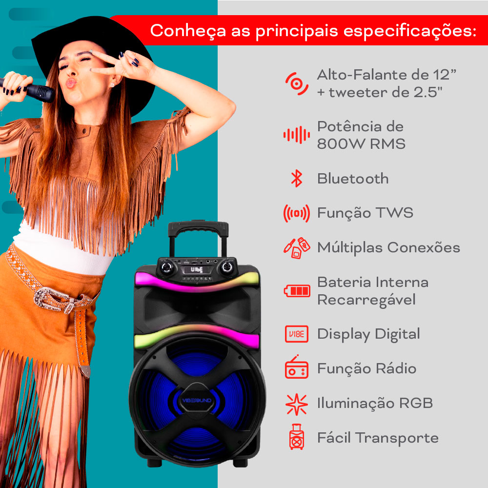 Banner V12 Power Especificações