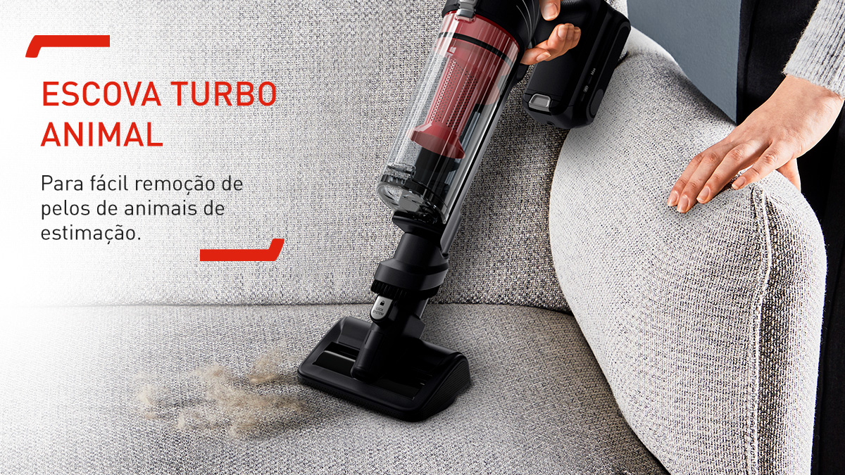 ESCOVA TURBO ANIMAL. Para fácil remoção de pelos de animais de estimação.