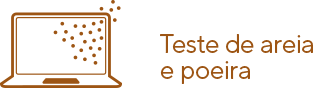 teste areia e poeira
