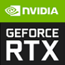 Logo Nvidia GeForce RTX em verde.