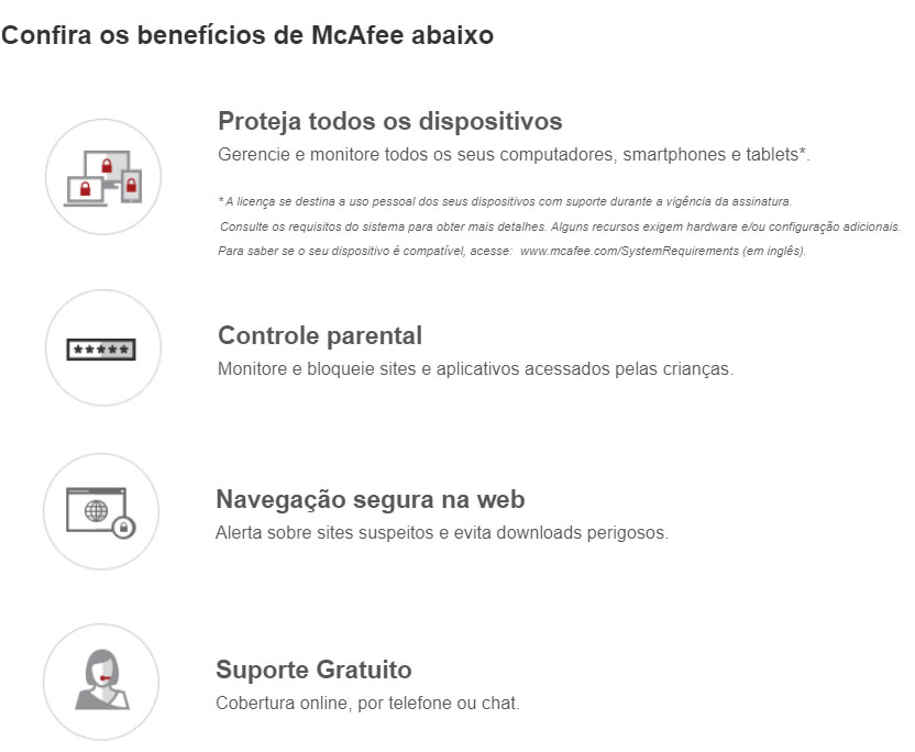 Mcafee Benefícios