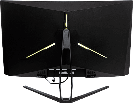 Monitor mostrando a parte trazeira