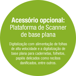 Acessório opcional: Plataforma de Scanner de base plana