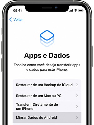 Migrar do Android para o iPhone, iPad ou iPod touch - Suporte da Apple (BR)